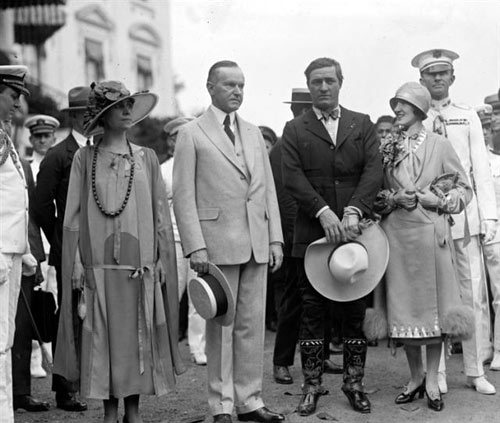 The Coolidges Meet Tom and Victoria Mix, 1925