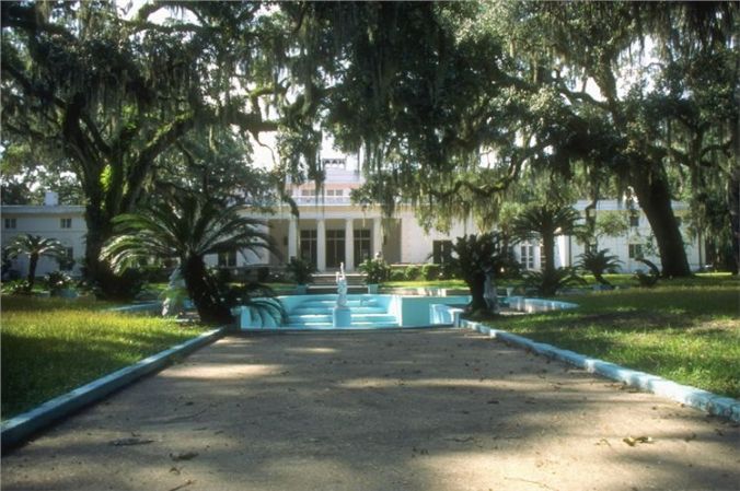 View to the front Terrace of "The Big House" (what is now called The Reynolds Mansion), where Coolidge and Coffin stood. 