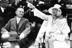 The President and Mrs. Coolidge with Suzanne Boone at John Ringling's circus
