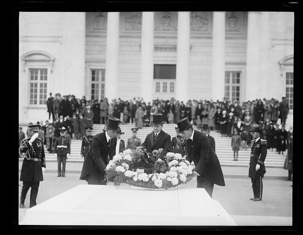 Coolidge at the Tomb of the Unknown Soldier, November 1924