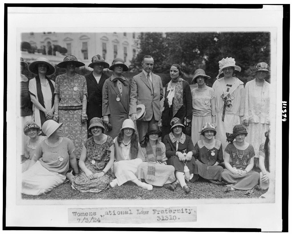 Notice the woman next to President Coolidge's left is his Assistant Attorney General, Mabel Willebrandt