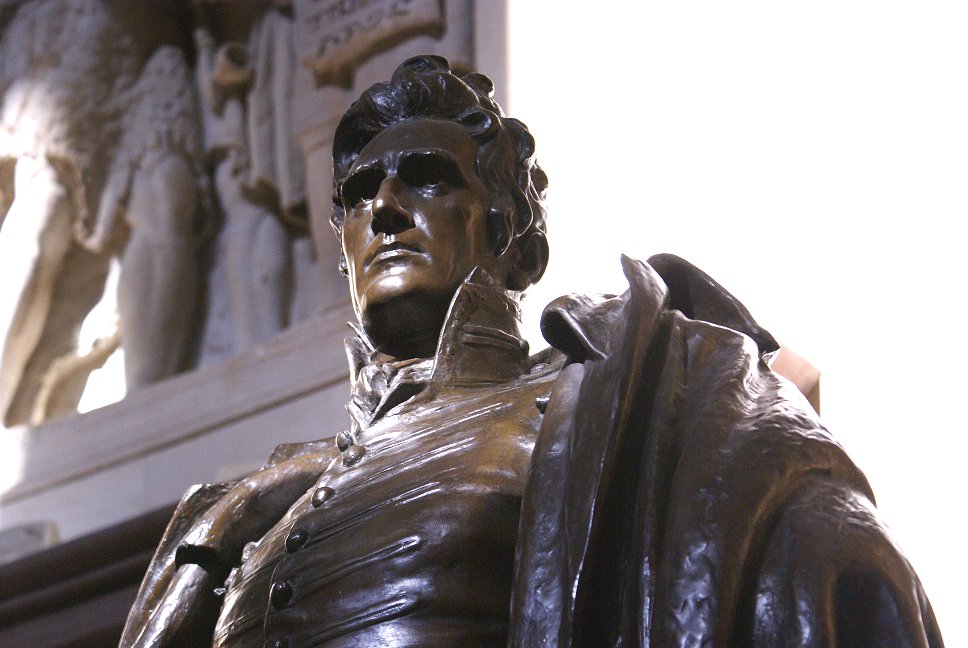 The statute of Andrew Jackson, given by the State of Tennessee and accepted by President Coolidge stands underneath the dome of the Capitol in Washington, where Coolidge, in 1928, delivered the address featured here. 