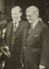 President Coolidge meets President Machado of Cuba, January 1928, during the Pan-American Conference in Havana. 