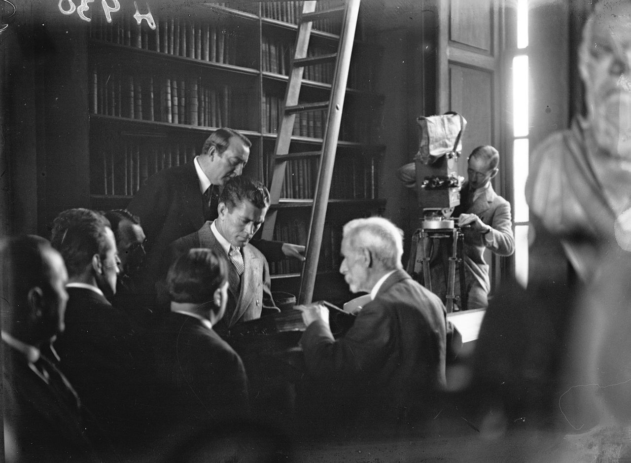 Gene Tunney at the National Library of Ireland's Long Room Library, Trinity College, Dublin, August 24, 1928. 