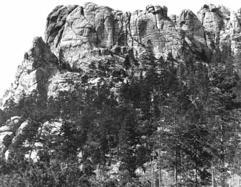 Mount Rushmore, as it appeared before carving began