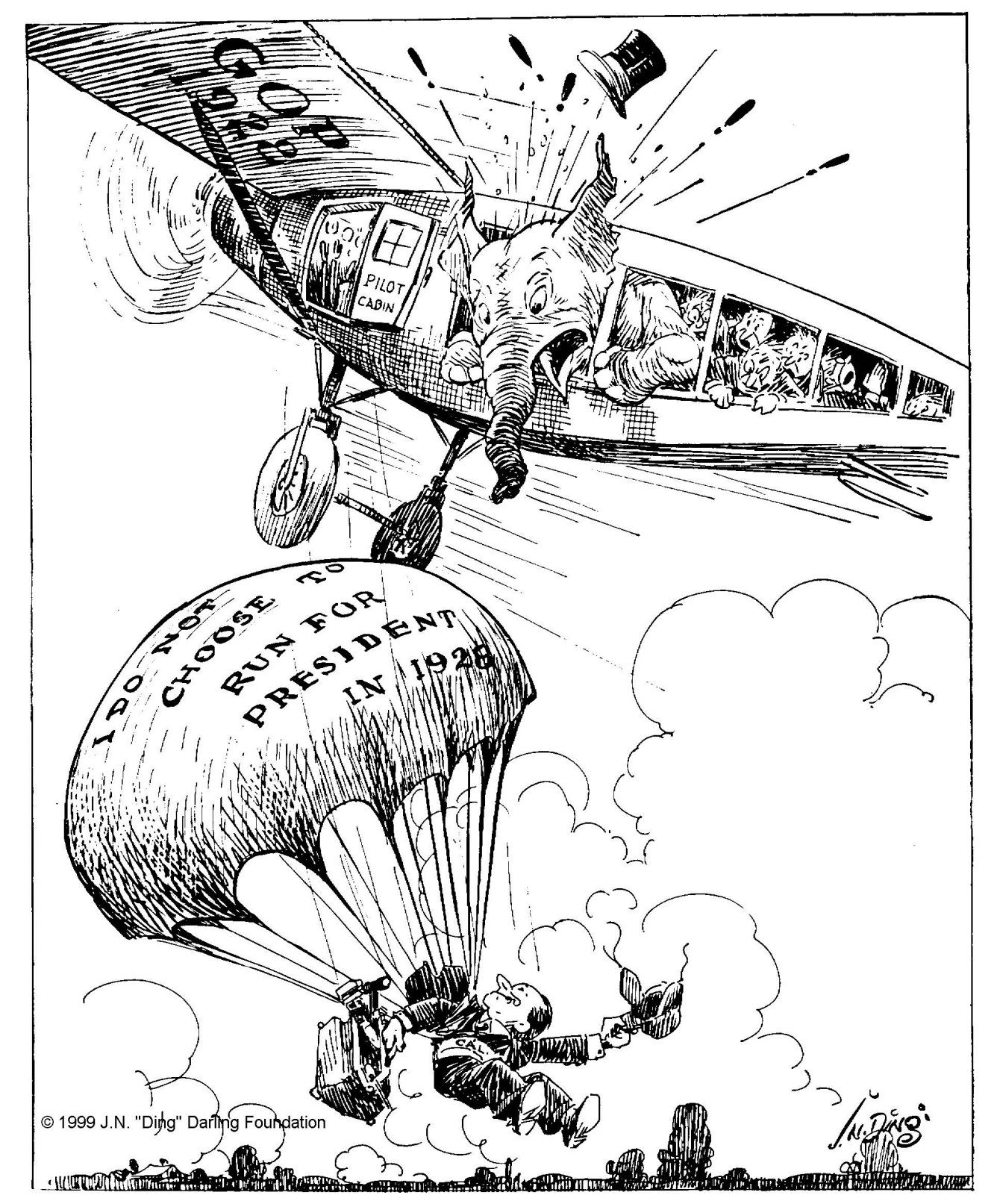 Cartoon by "Ding" Darling, appearing on August 3, 1927 in The Des Moines Register. 