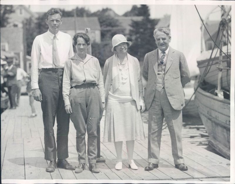 Mr. and Mrs. Morrow with daughter Anne and son-in-law, Charles Lindbergh, 1931. 