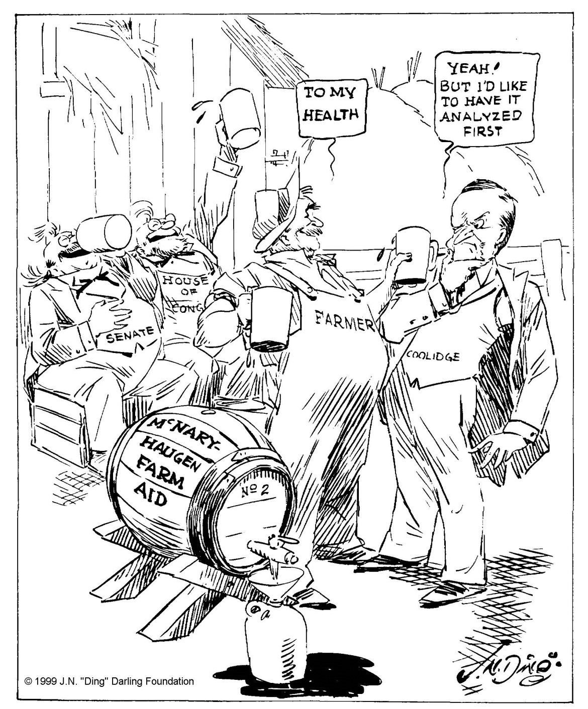 "Safety first," by "Ding" Darling, The Des Moines Register, April 10, 1928. Courtesy of the Ding Darling Foundation. 