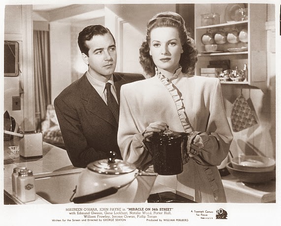 "Look Doris, someday you're going to find that your way of facing this realistic world just doesn't work. And when you do, don't overlook those lovely intangibles. You'll discover those are the only things that are worthwhile..." John Payne's Mr. Gailey to Maureen O'Hara's Doris Walker. 