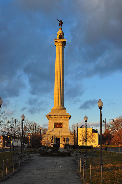 Trenton Battle Monument, dedicated in 1893, was the site marking the Sesquicentennial events President Coolidge opened with his speech eighty-eight years ago on December 29, 1926. 