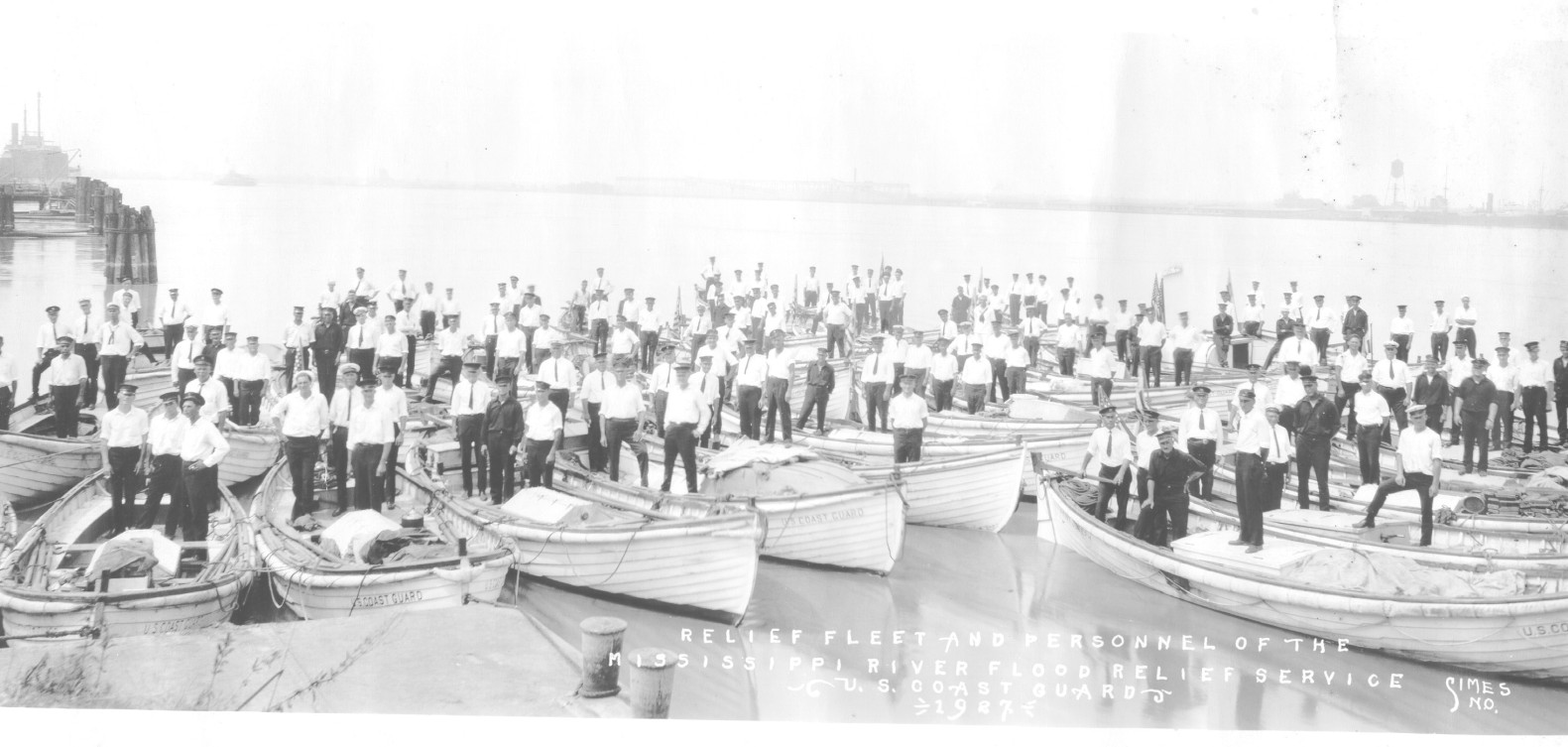 The U.S. Coast Guard's "Relief Fleet" assembled to meet the emergency, 1927. 