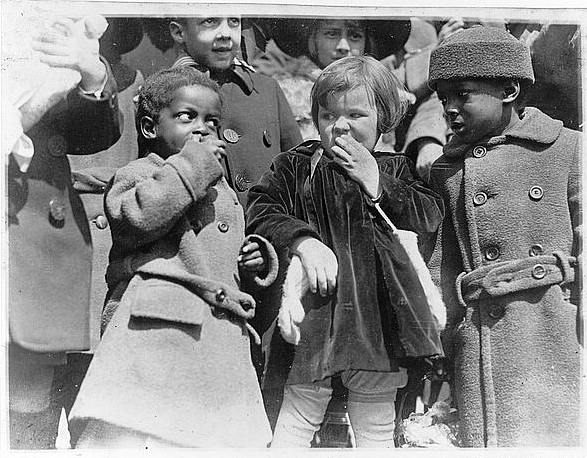 Children at the White House Easter Egg Rolling, or rather, Eating, as Mrs. Coolidge would later describe these annual gatherings in her Autobiography, p.75. 