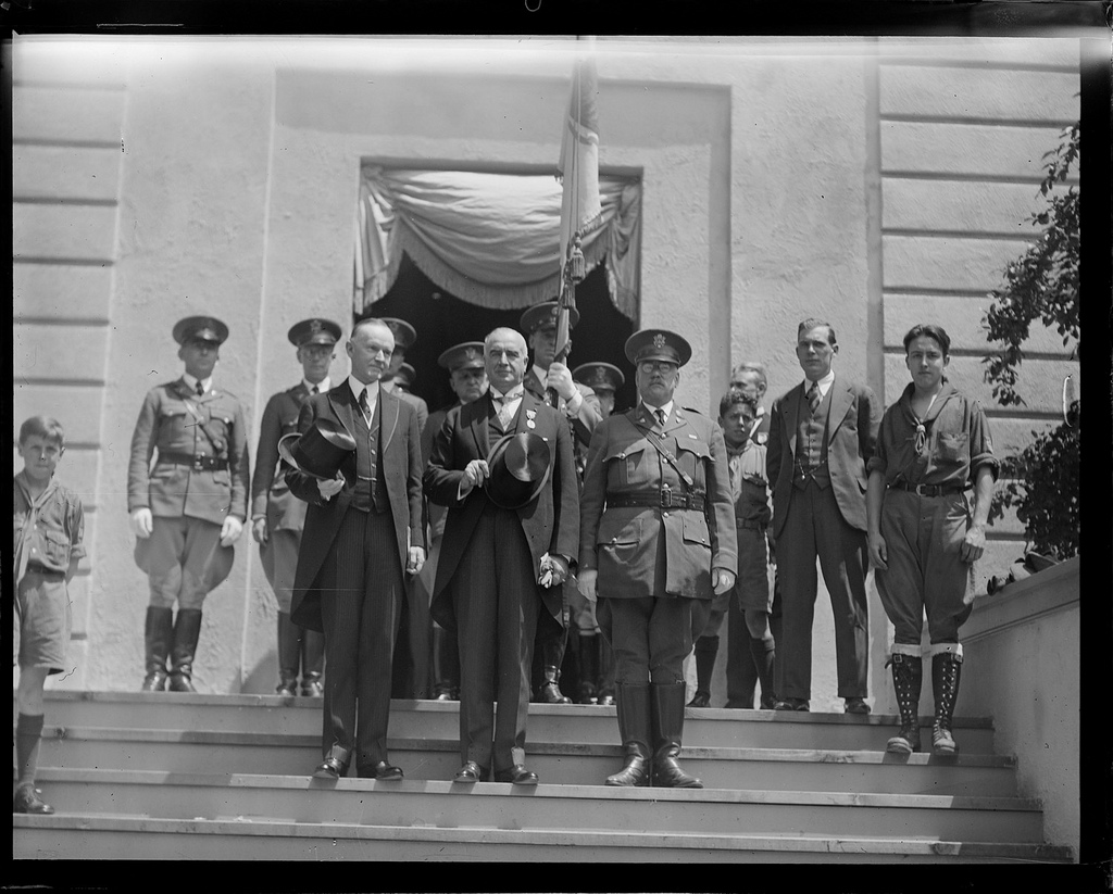 Former President Coolidge at the Boston Tercentenary celebration, July 1930. 