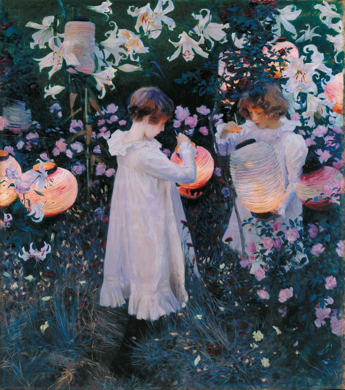 John Singer Sargent's Carnation, Lily, Lily, Rose (1885)