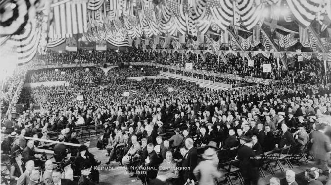 A snapshot from the 1920 Republican National Convention held in Chicago. 